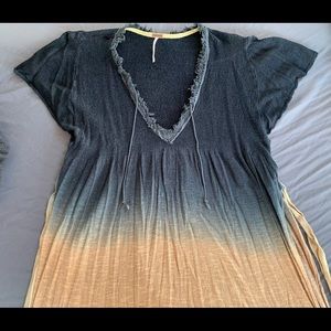 Gradient free people maxi with high slit